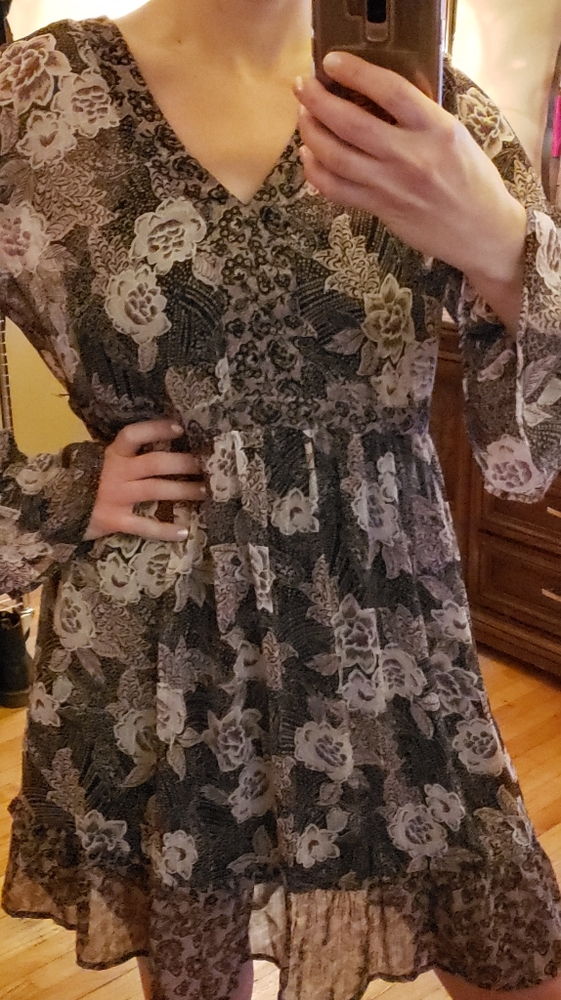 ✴Flowy Print Dress - self lined